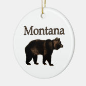 Montana Grizzly Beer Keramisch Ornament (Links)