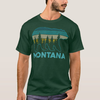 Montana Grizzly Beer Natuur Hiking Souveni T-shirt