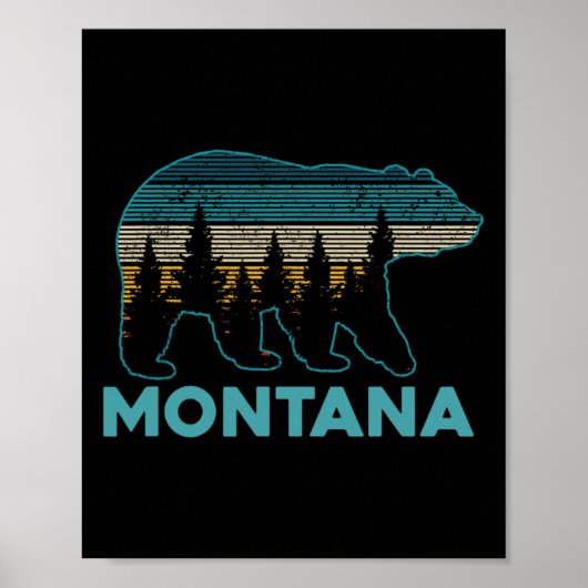 Montana Grizzly Beer Souvenir Poster (Voorkant)