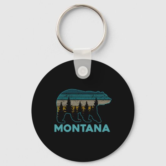 Montana Grizzly Beer Souvenir Sleutelhanger (Voorkant)