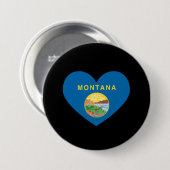 MONTANA HEART DESIGN - .png Ronde Button 7,6 Cm (Voorkant /achterkant)
