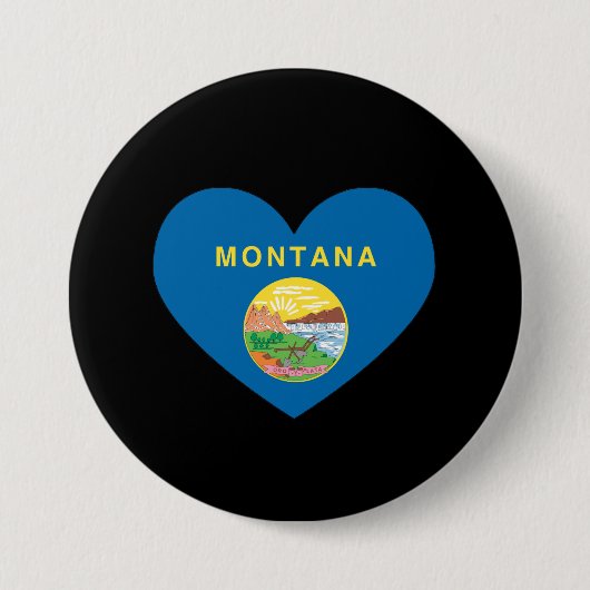 MONTANA HEART DESIGN - .png Ronde Button 7,6 Cm (Voorkant)