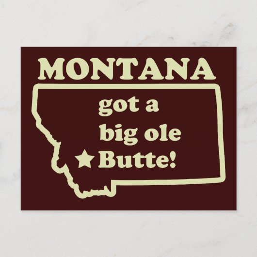 Montana heeft een ole (oude) Butte Briefkaart (Voorkant)