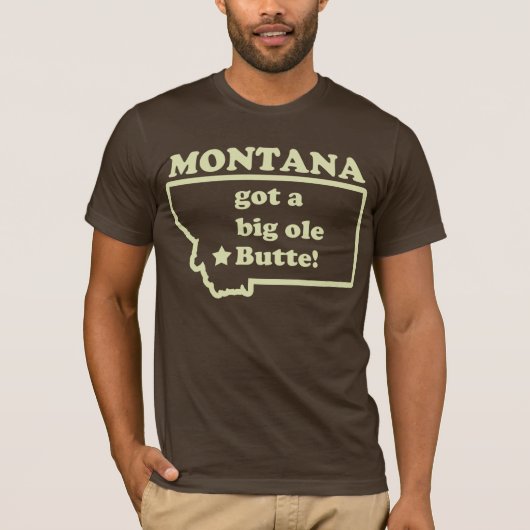 Montana heeft een ole (oude) Butte T-shirt (Voorkant)