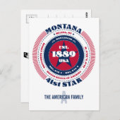 Montana, Helena, MT, Patriottisch, Monogram Briefkaart (Voorkant / Achterkant)