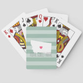 Montana Home State Love met Custom Heart Pokerkaarten (Achterkant)