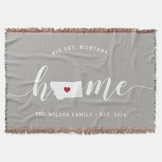 Montana Home State Personalized Deken (Voorkant)