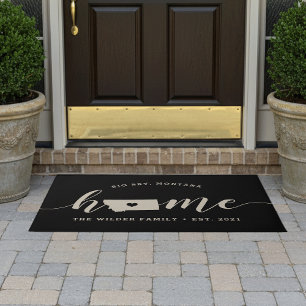 Montana Home State Personalized Deurmat