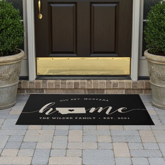 Montana Home State Personalized Deurmat