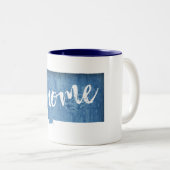 Montana Home Wood Grain Tweekleurige Koffiemok (Voorkant rechts)