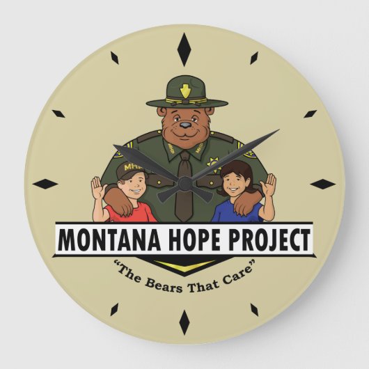 Montana Hope Project-klok (tan) Grote Klok (Voorkant)