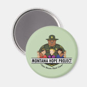 Montana Hope Project magneet (blauwgroen) (Voorkant / Achterkant)