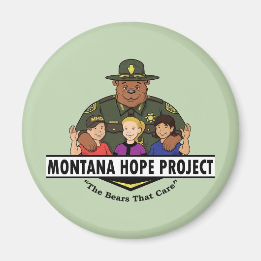 Montana Hope Project magneet (blauwgroen) (Voorkant)