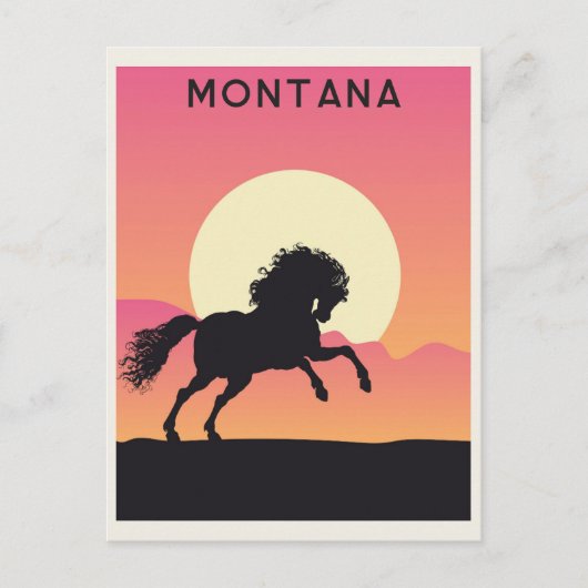  Montana Horse Mountain-reizen Briefkaart (Voorkant)