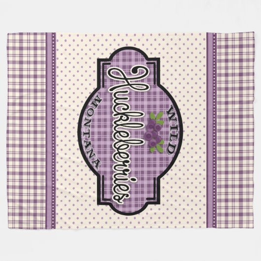 Montana Huckleberry Blanket Fleece Deken (Voorkant (Horizontaal))