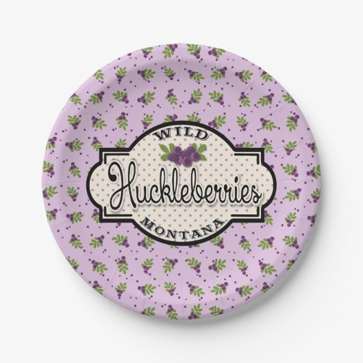 Montana Huckleberry Papier Borden Papieren Bordje (Voorkant)