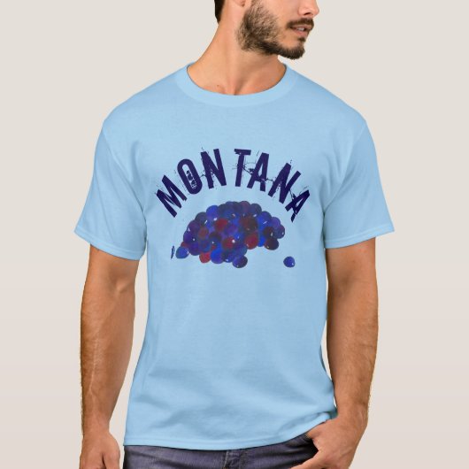 Montana Hucklebes Blue Huckleberry Fruit Berry T-shirt (Voorkant)