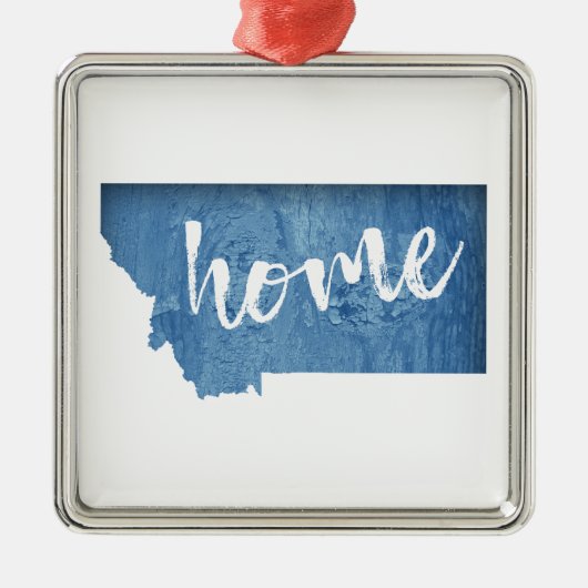 Montana Huis Houtstructuur Metalen Ornament (Voorkant)