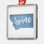 Montana Huis Houtstructuur Metalen Ornament (Links)