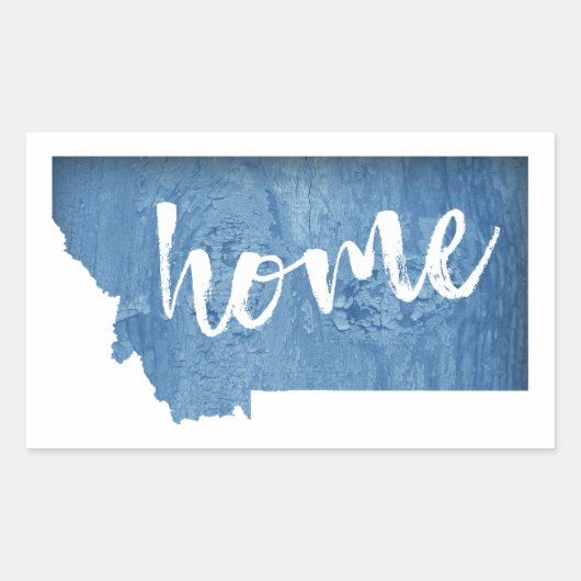 Montana Huis Houtstructuur Rechthoekige Sticker (Voorkant)