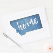 Montana Huis Houtstructuur Rechthoekige Sticker (Envelop)