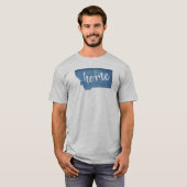 Montana Huis Houtstructuur T-shirt (Voorkant volledig)