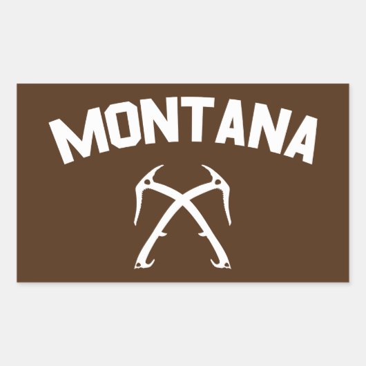 Montana Ice Climate Rechthoekige Sticker (Voorkant)