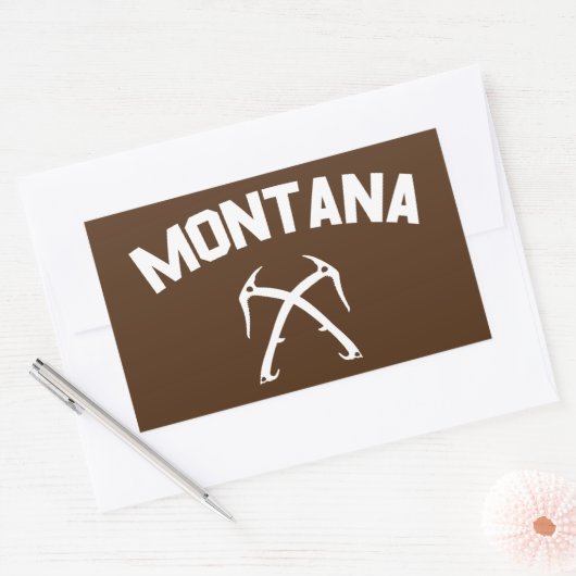 Montana Ice Climate Rechthoekige Sticker (Envelop)