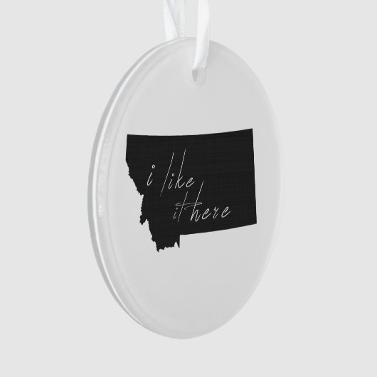 Montana ik vind het leuk hier Montanan Map Shaped  Ornament (voorkant)