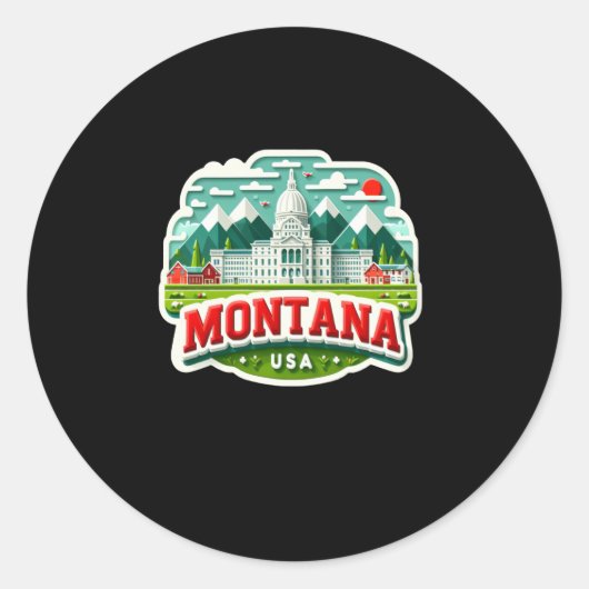 Montana in de Verenigde Staten Sticker (Voorkant)
