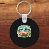 Montana in de Verenigde Staten Sticker Sleutelhanger (Voorkant)