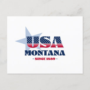 Montana in rood, wit en blauw Briefkaart