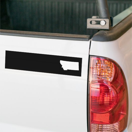 Montana in White en Black Bumpersticker (Op Truck)