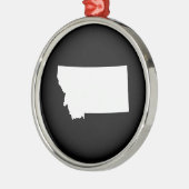 Montana in White en Black Metalen Ornament (Links)