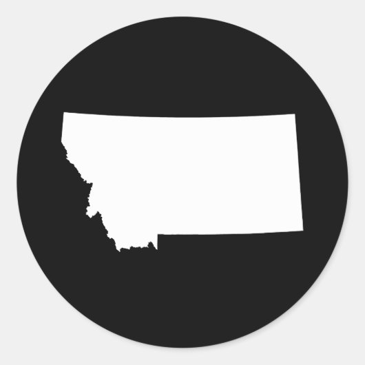 Montana in White en Black Ronde Sticker (Voorkant)