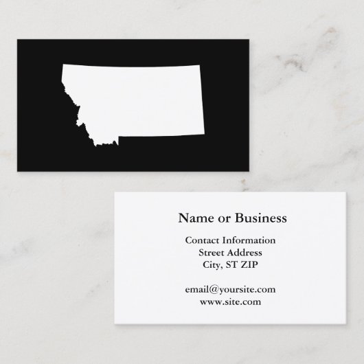 Montana in White en Black Visitekaartje (Voorkant / Achterkant)