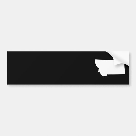 Montana in wit en zwart bumpersticker (Voorkant)