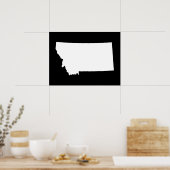 Montana in wit en zwart poster (Keuken)
