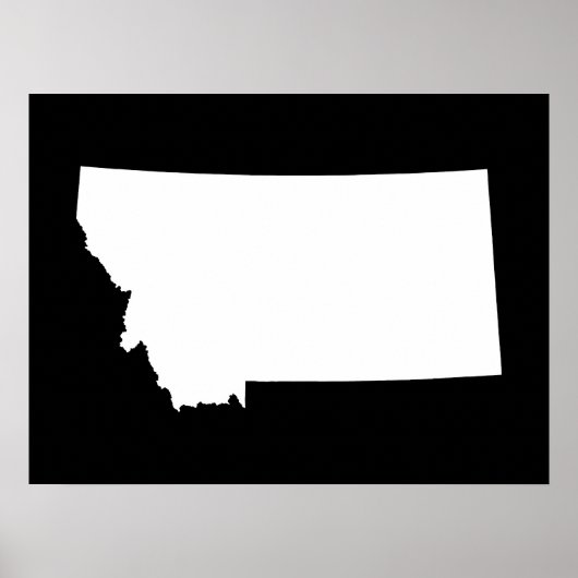 Montana in wit en zwart poster (Voorkant)