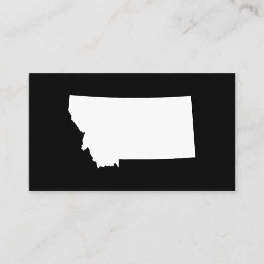 Montana in wit en zwart visitekaartje (Voorkant)