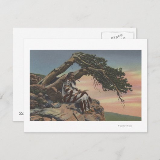 Montana - Indiaas hoofd in Glacier National Park Briefkaart (Voorkant / Achterkant)