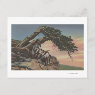 Montana - Indiaas hoofd in Glacier National Park Briefkaart