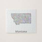 Montana-kaart Legpuzzel (Horizontaal)