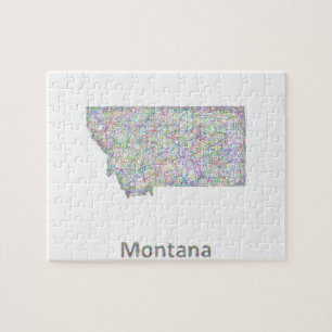 Montana-kaart Legpuzzel