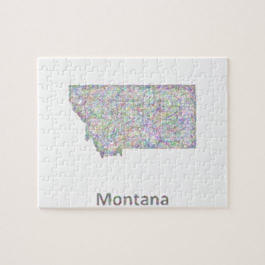 Montana-kaart Legpuzzel (Horizontaal)