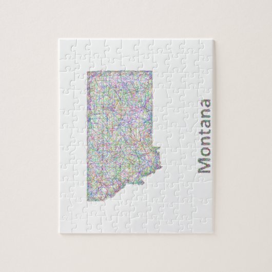 Montana-kaart Legpuzzel (Verticaal)