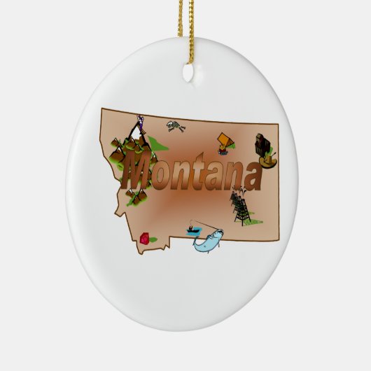 Montana kerstboomversiering keramisch ornament (Rechts)