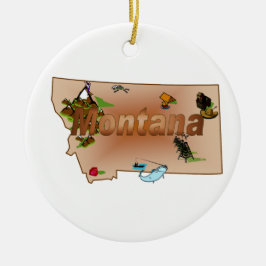 Montana kerstboomversiering keramisch ornament