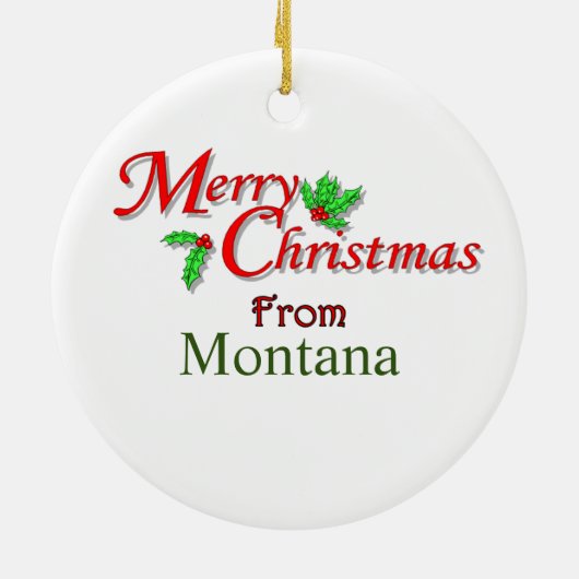 Montana kerstboomversiering keramisch ornament (Achterkant)