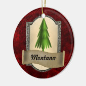 Montana kerstversiering keramisch ornament (Links)